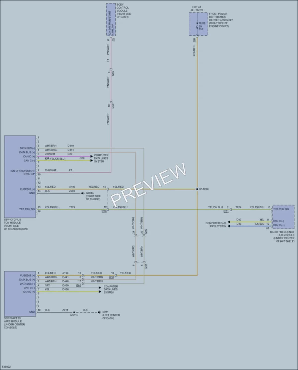 2017 Dodge Challenger Transmission wiring diagram preview