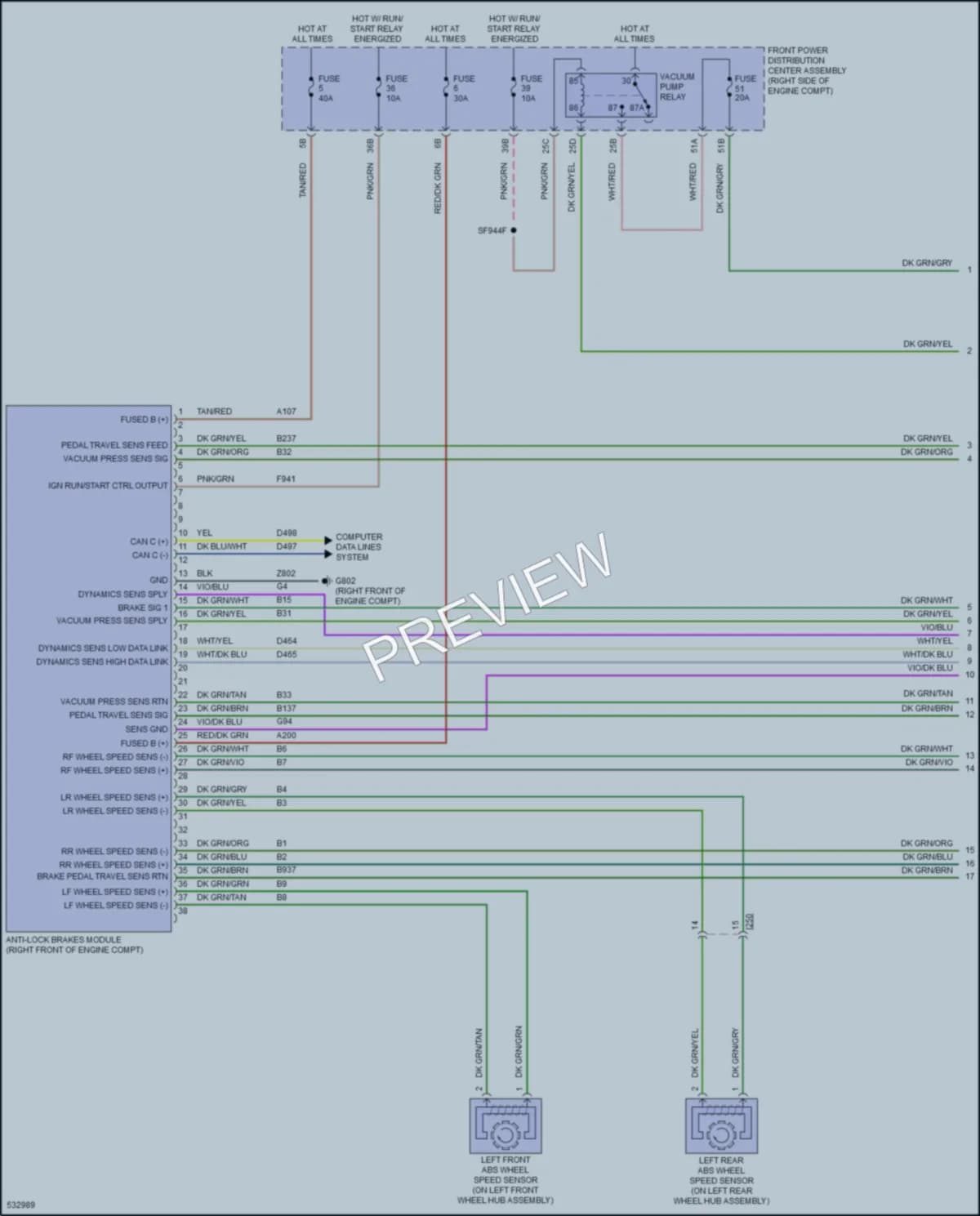 2017 Dodge Charger Anti Lock Brakes wiring diagram preview