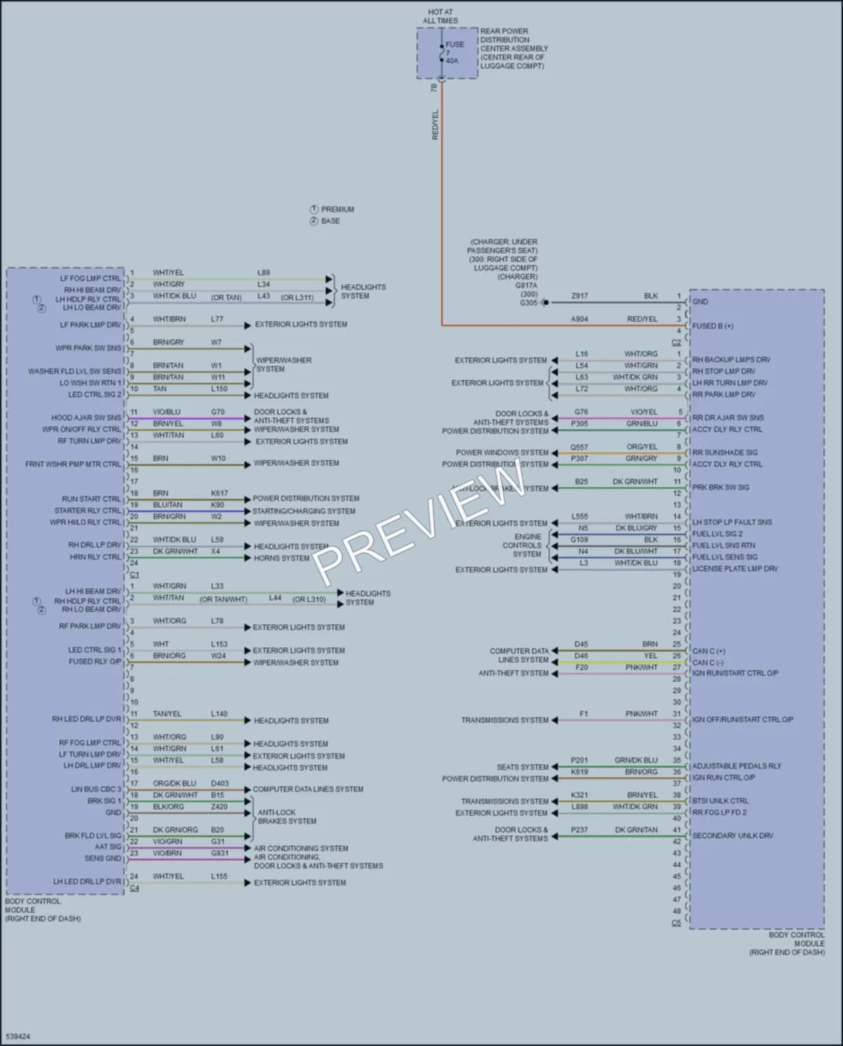2017 Dodge Charger Body Control Modules wiring diagram preview