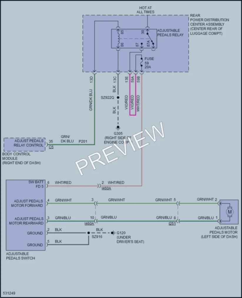 2017 Dodge Charger Power Seats wiring diagram preview