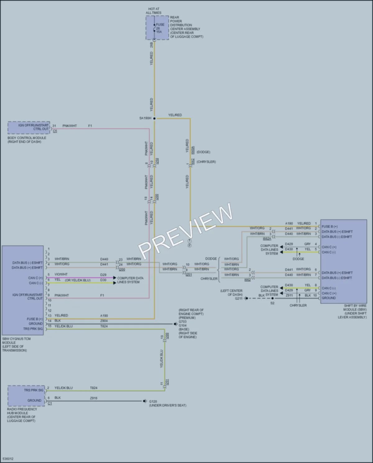 2017 Dodge Charger Transmission wiring diagram preview