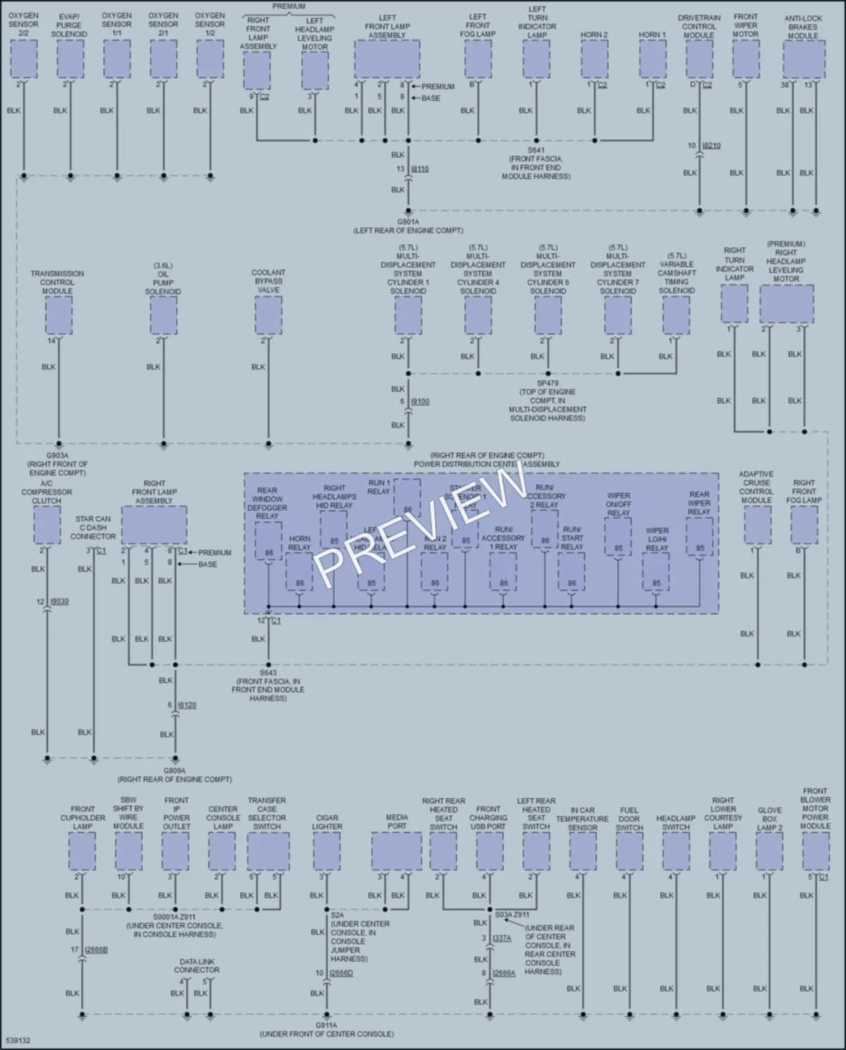 2017 Dodge Durango Ground Distribution wiring diagram preview