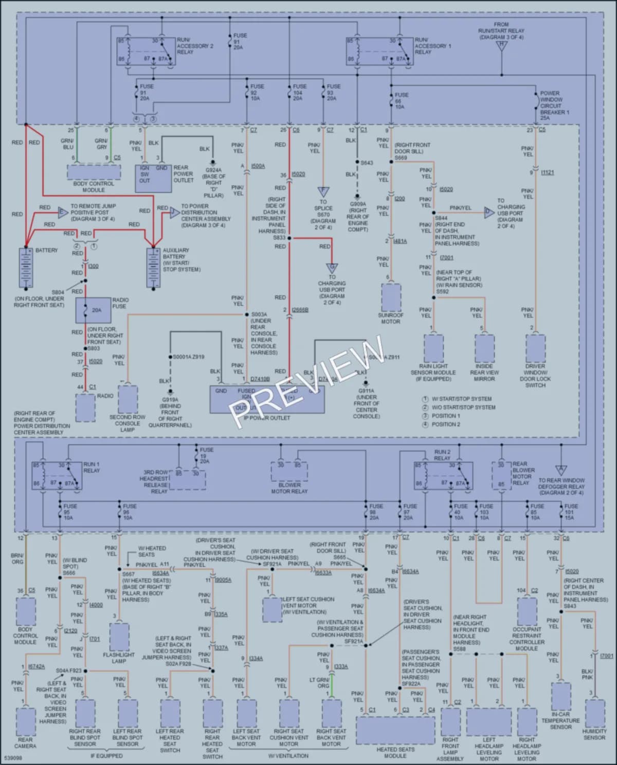 2017 Dodge Durango Power Distribution wiring diagram preview