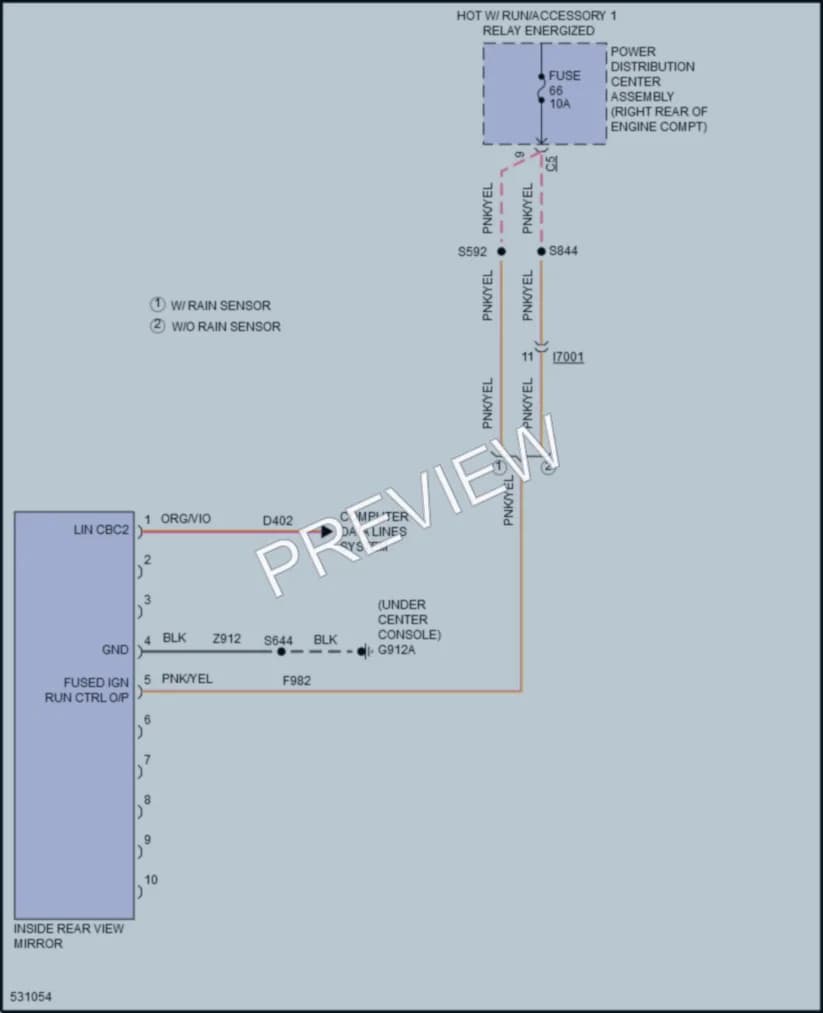 2017 Dodge Durango Power Mirrors wiring diagram preview