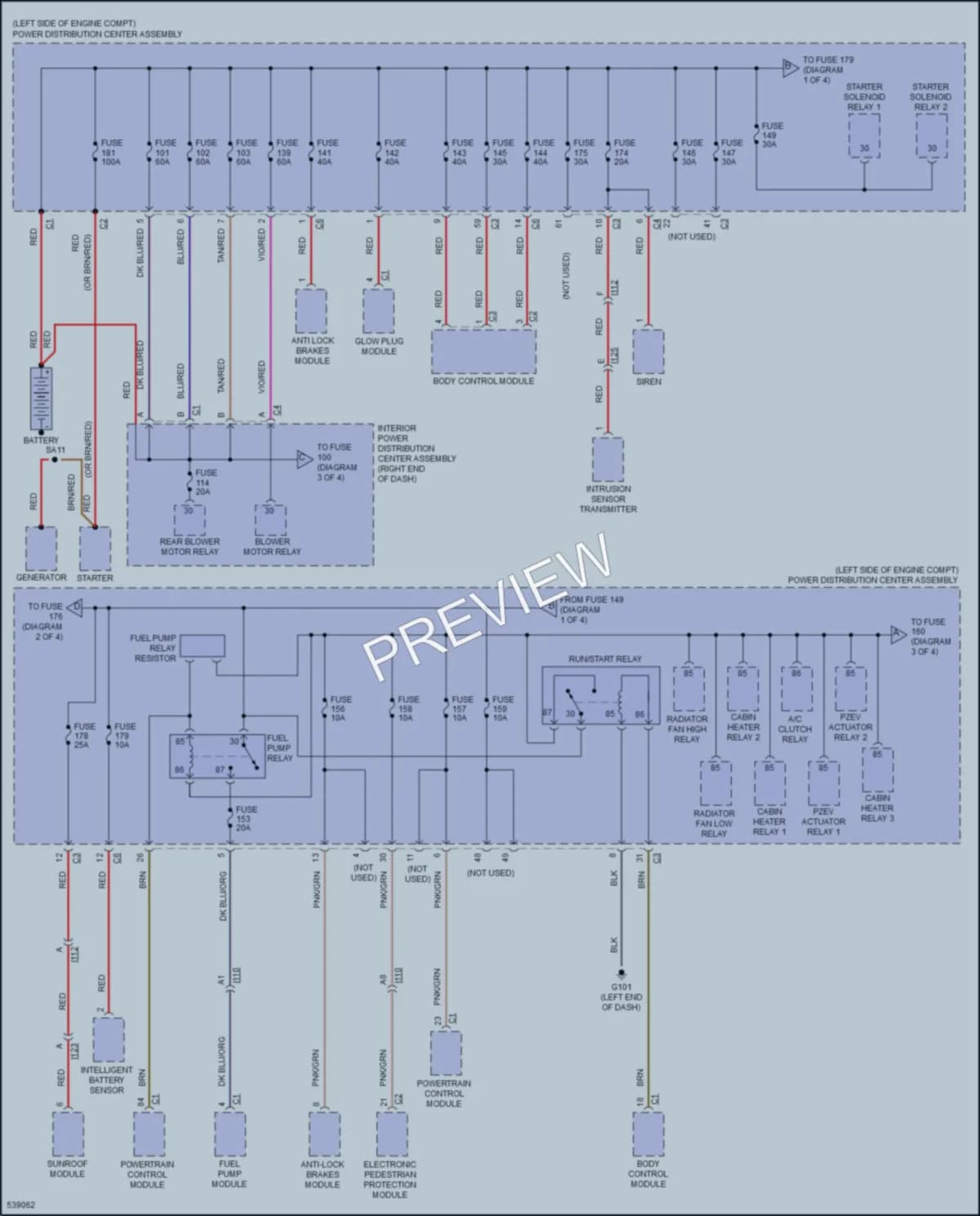 2017 Dodge Journey Power Distribution wiring diagram preview