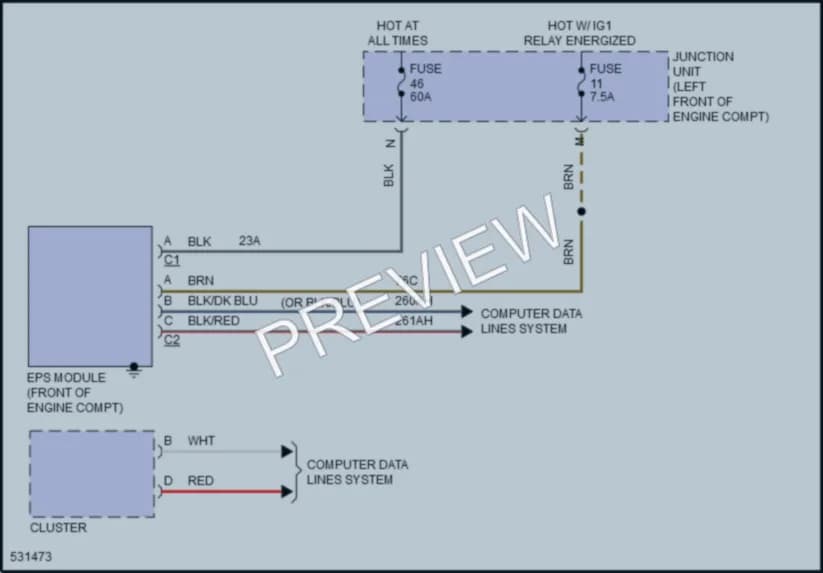 2017 Fiat 124Spider Electronic Power Steering wiring diagram preview