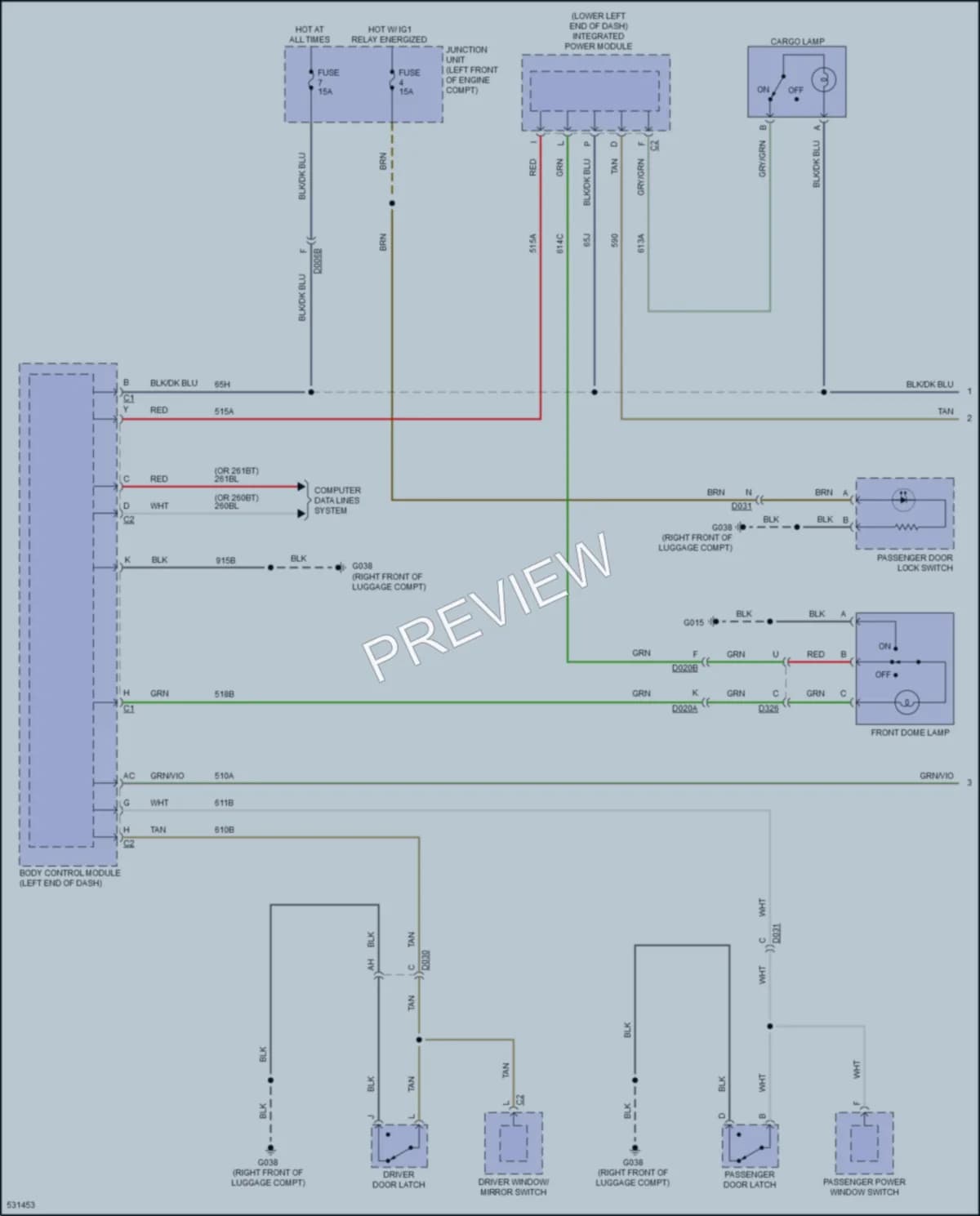 2017 Fiat 124Spider Interior Lights wiring diagram preview