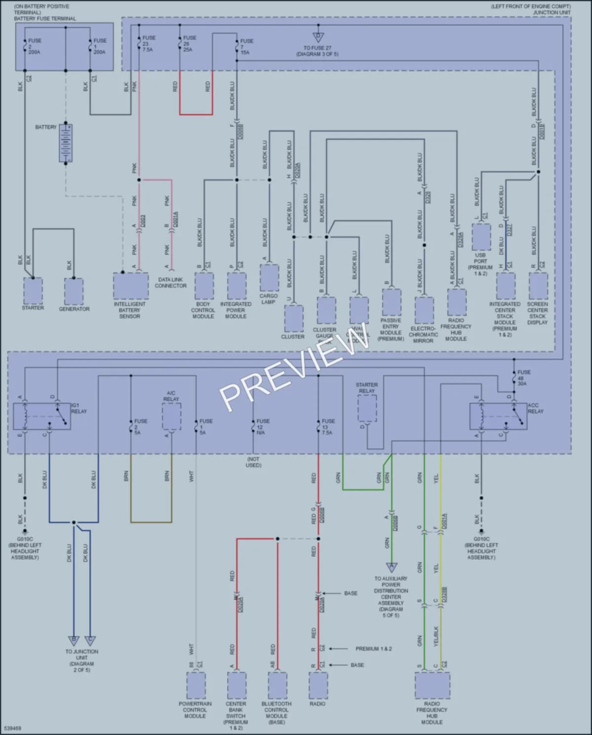 2017 Fiat 124Spider Power Distribution wiring diagram preview