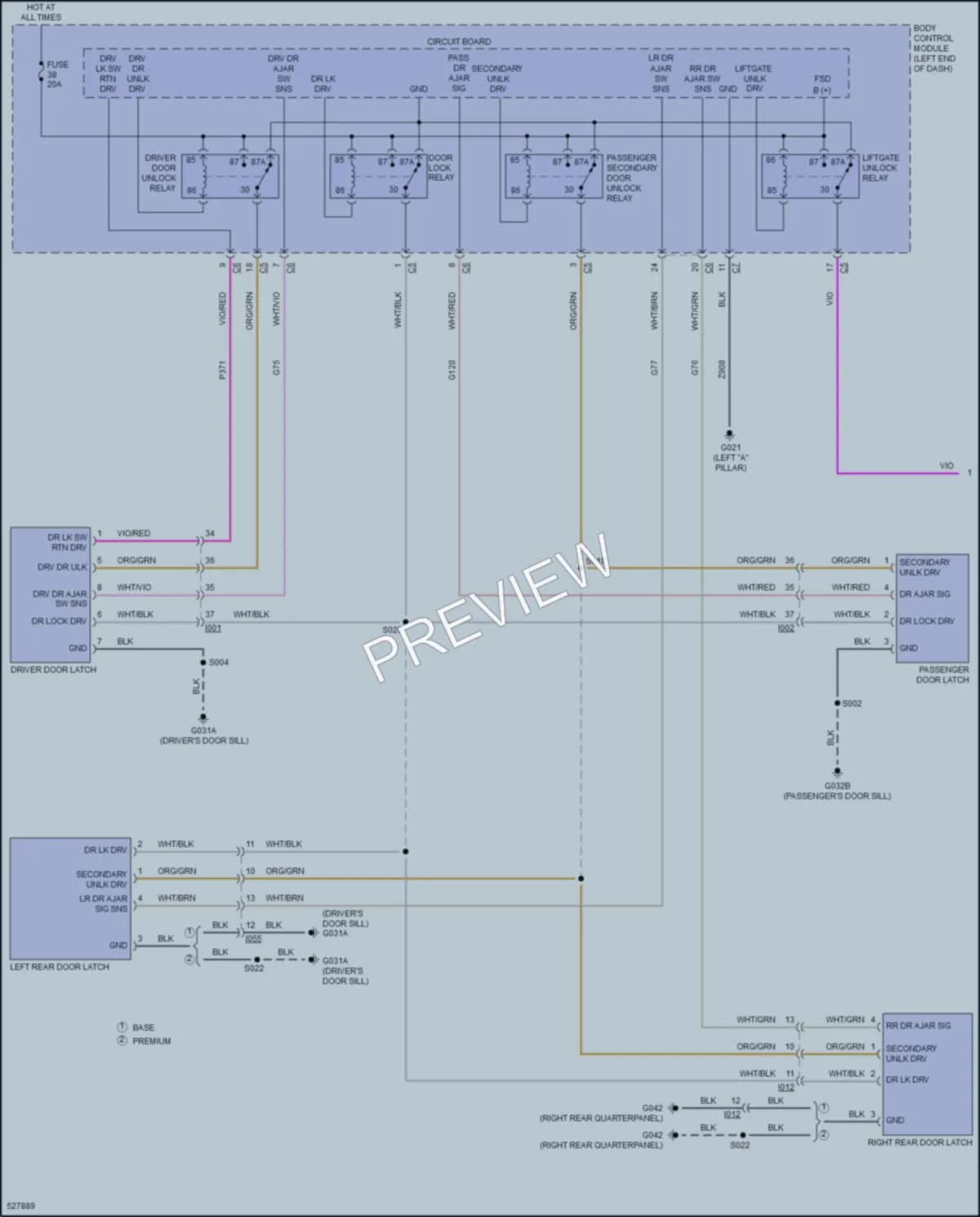 2017 Fiat 500X Anti Theft wiring diagram preview