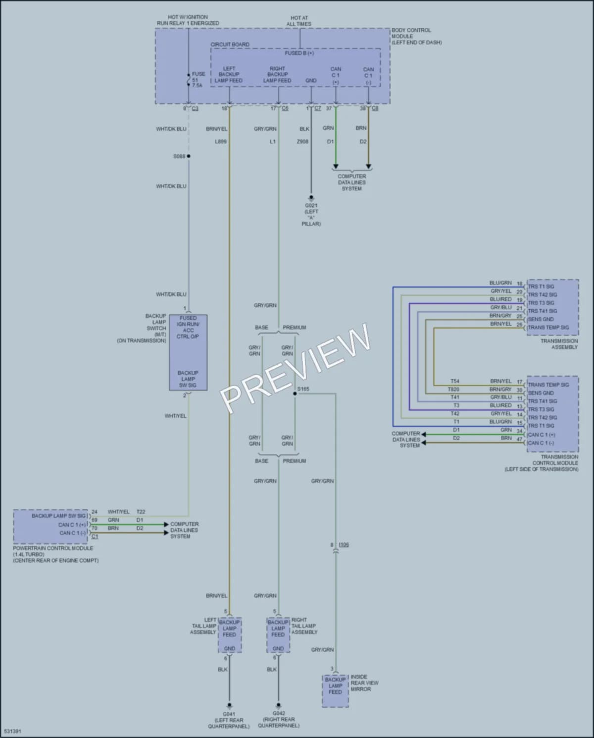 2017 Fiat 500X Exterior Lights wiring diagram preview