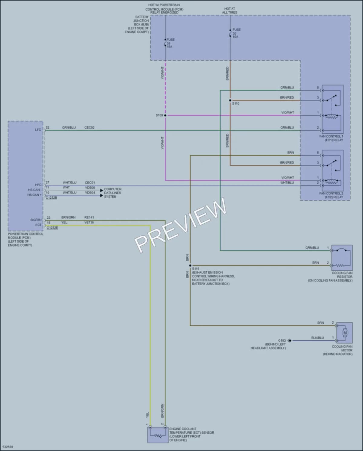 2017 Ford 150Transit Cooling Fan wiring diagram preview