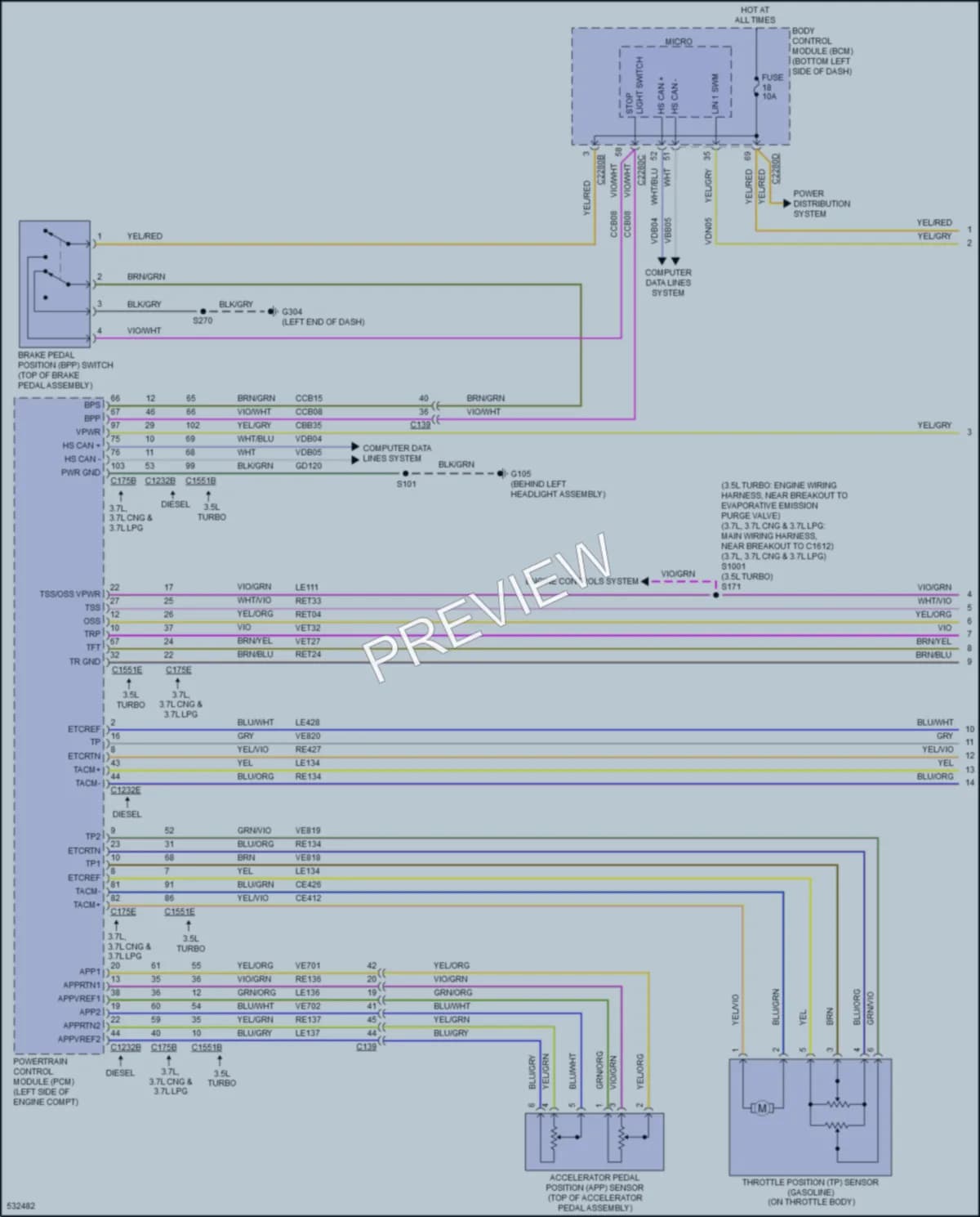 2017 Ford 250Transit Cruise Control wiring diagram preview