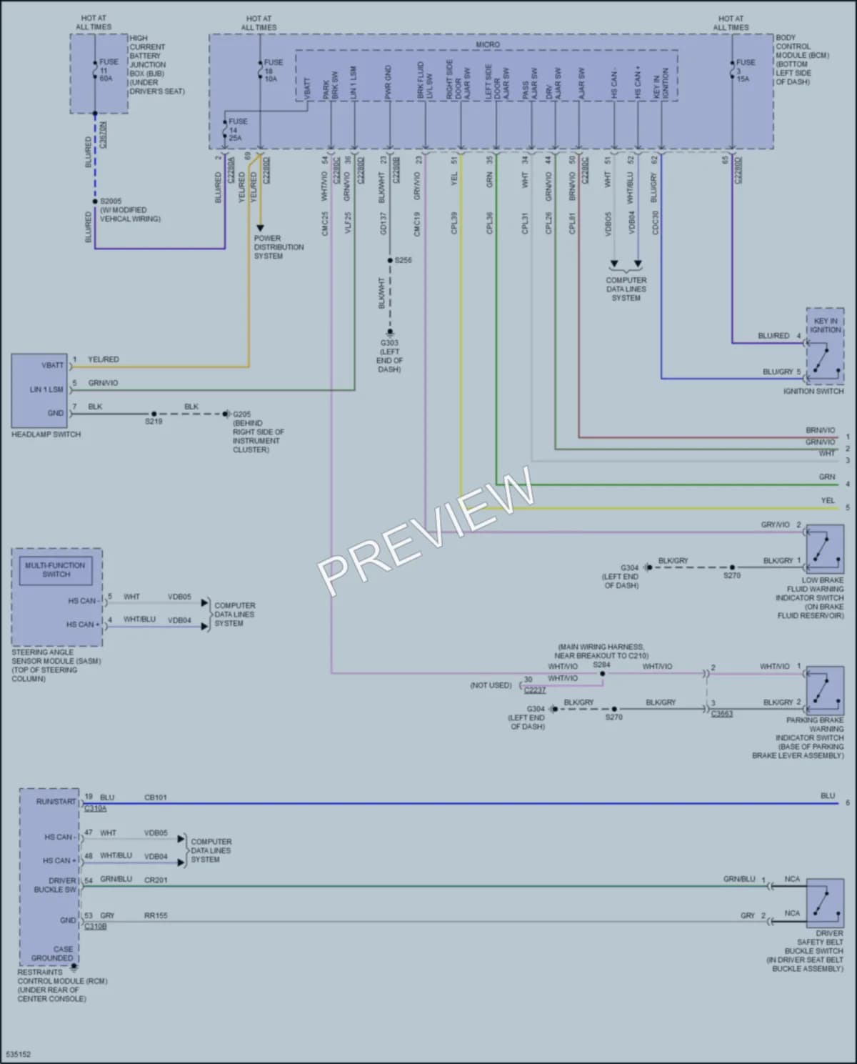 2017 Ford 350Transit Warning Systems wiring diagram preview
