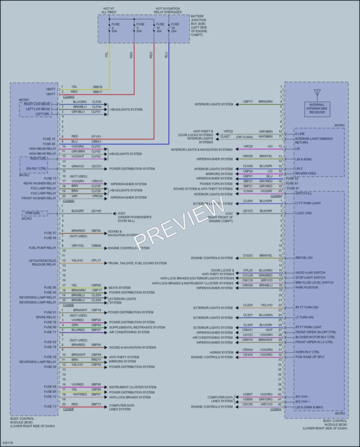 2017 Ford CMaxHybrid Body Control Modules wiring diagram preview