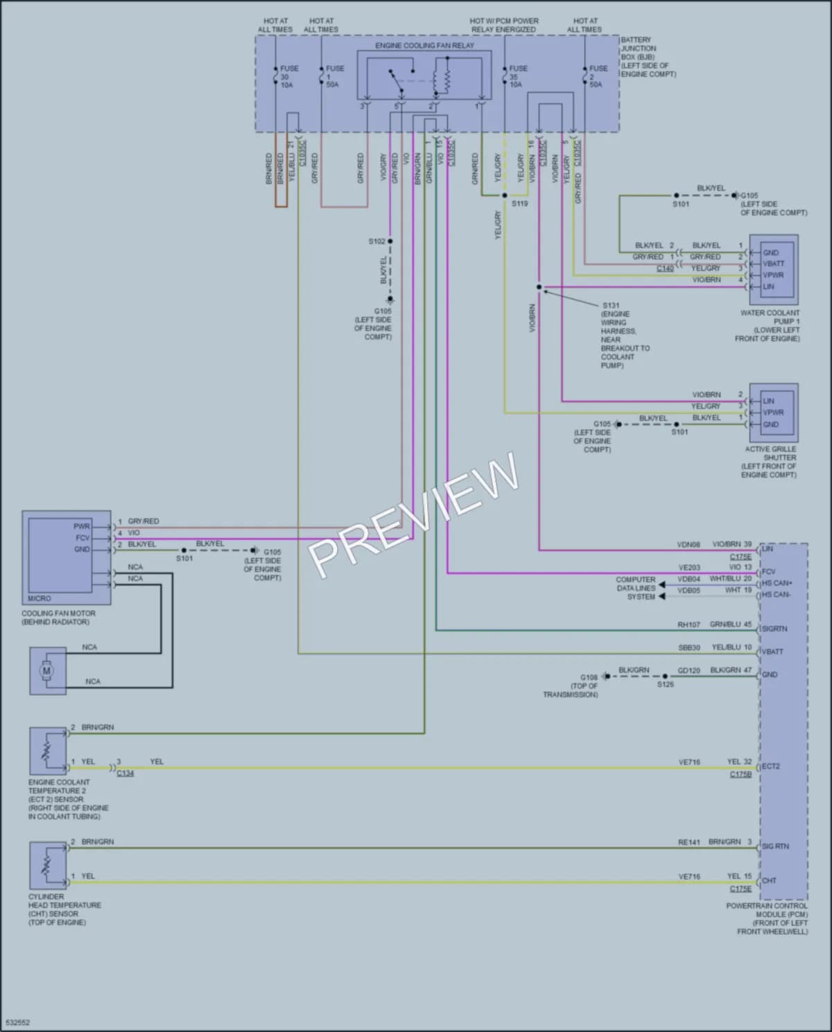 2017 Ford CMaxHybrid Cooling Fan wiring diagram preview
