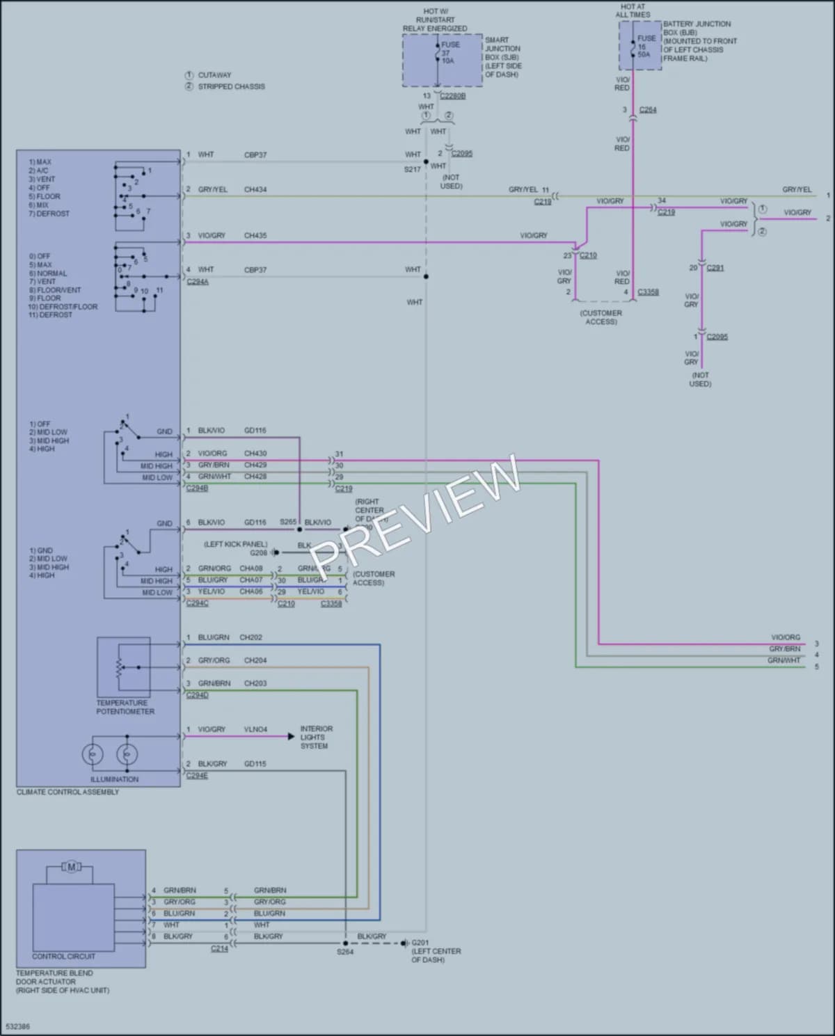 2017 Ford E450Econoline Air Conditioning wiring diagram preview