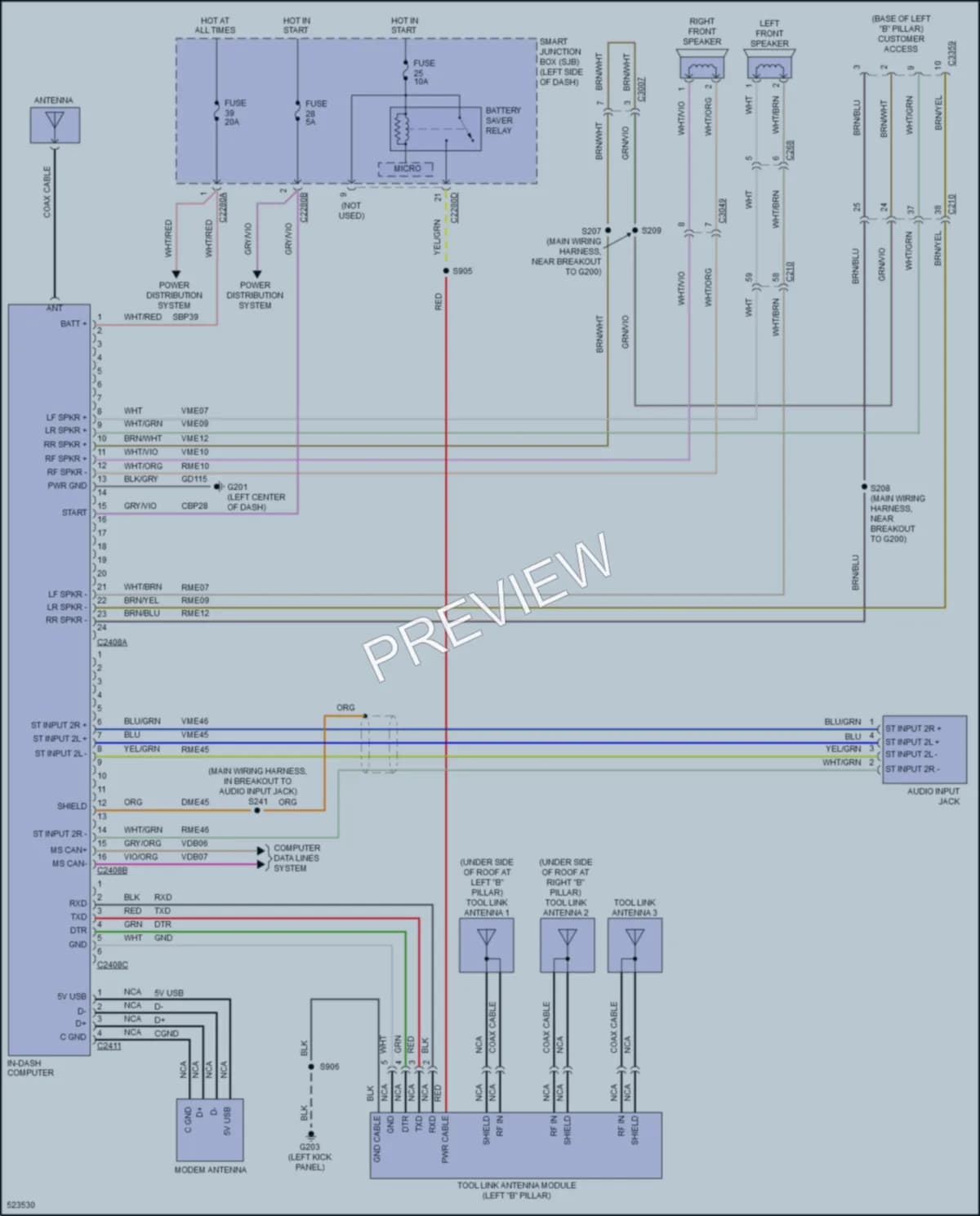 2017 Ford E450Econoline Navigation wiring diagram preview