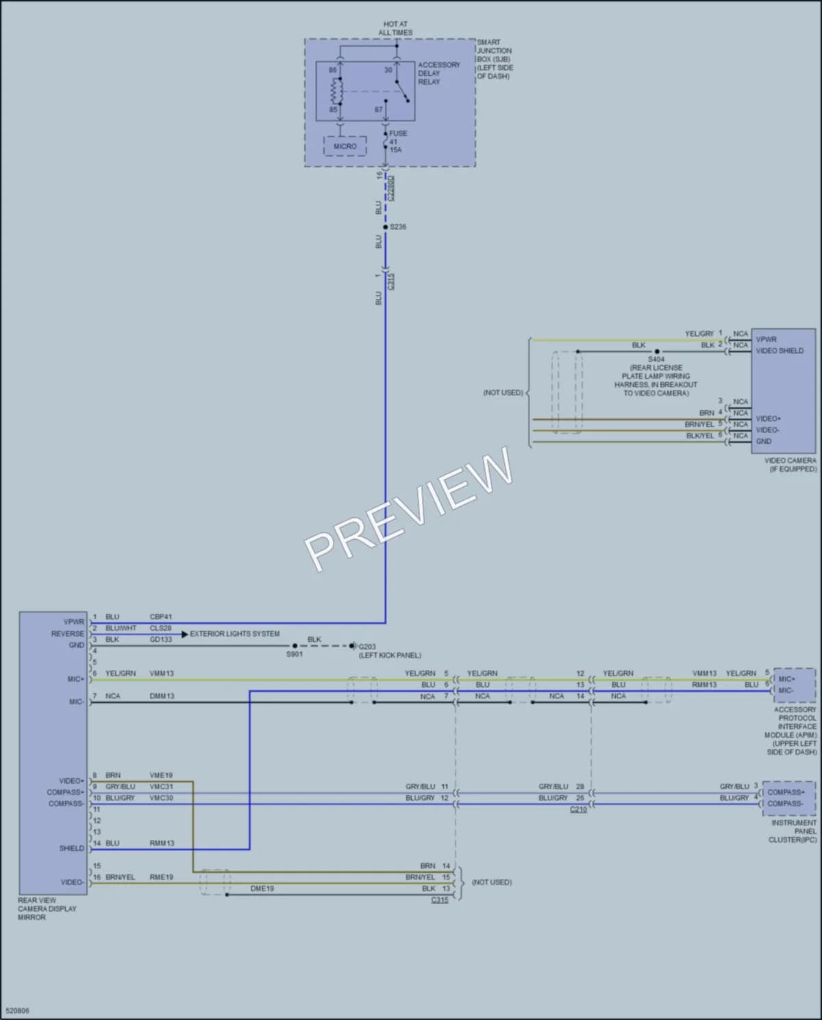 2017 Ford E450Econoline Power Mirrors wiring diagram preview