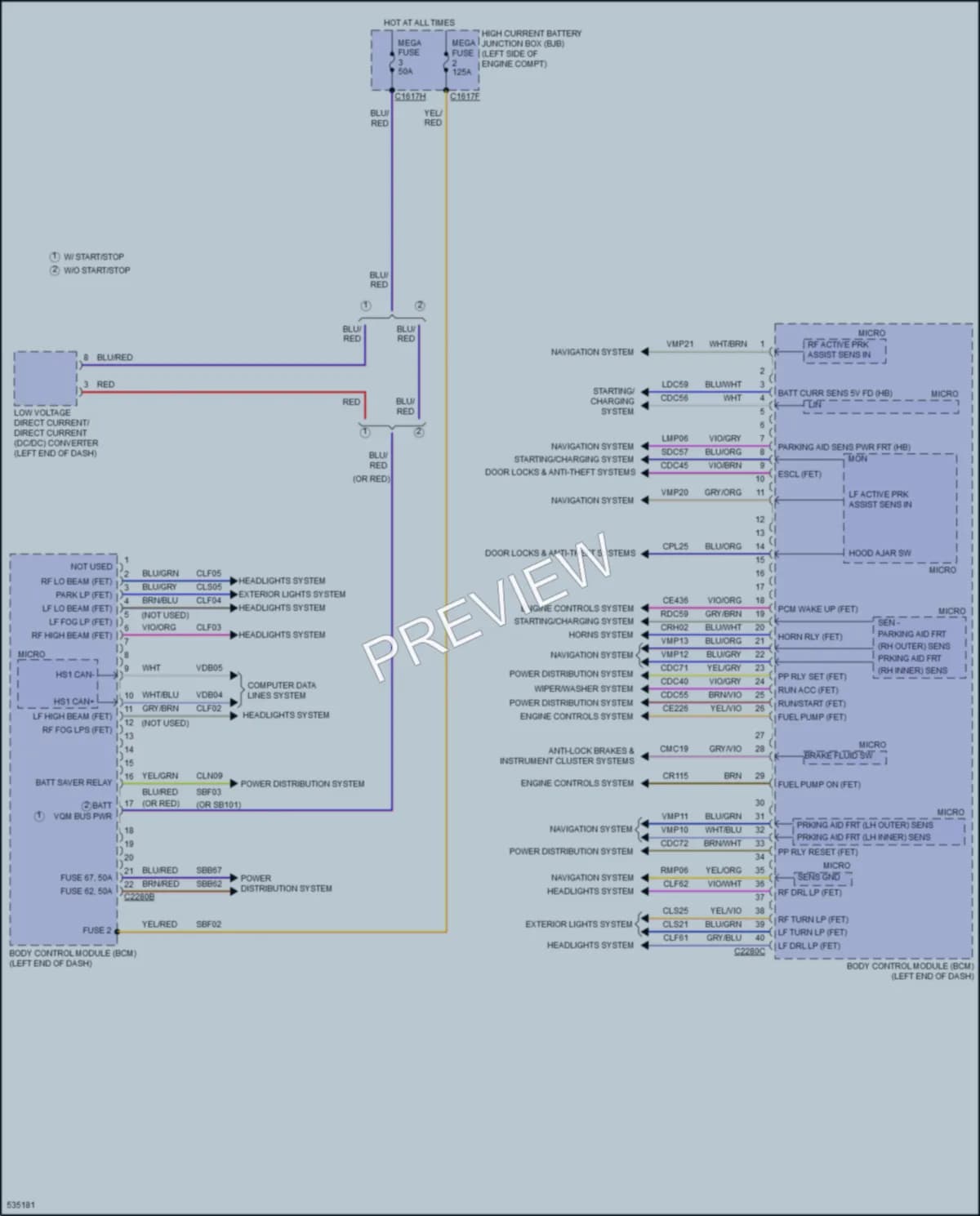 2017 Ford Edge Body Control Modules wiring diagram preview
