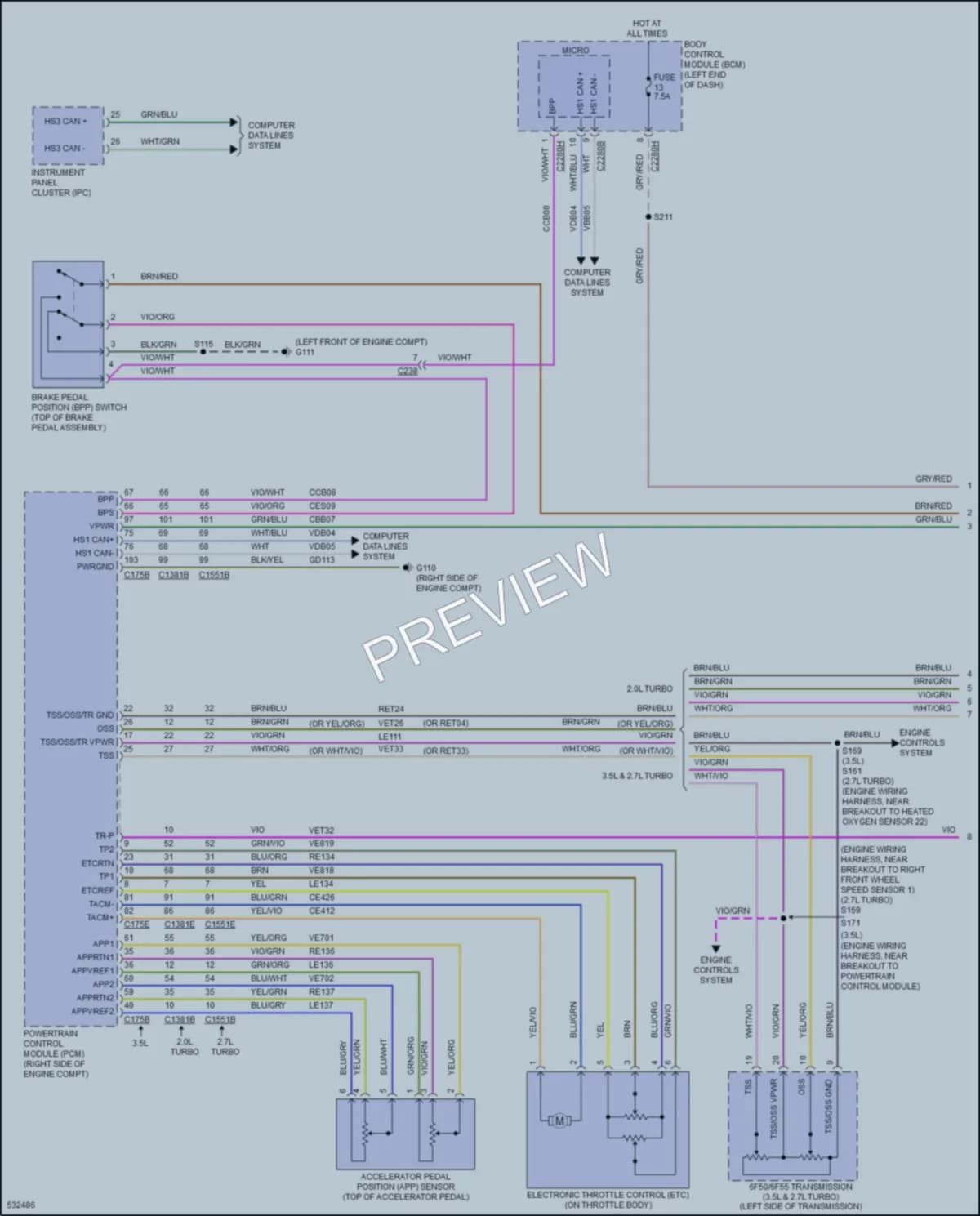 2017 Ford Edge Cruise Control wiring diagram preview