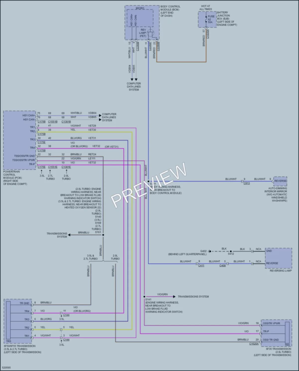 2017 Ford Edge Exterior Lights wiring diagram preview