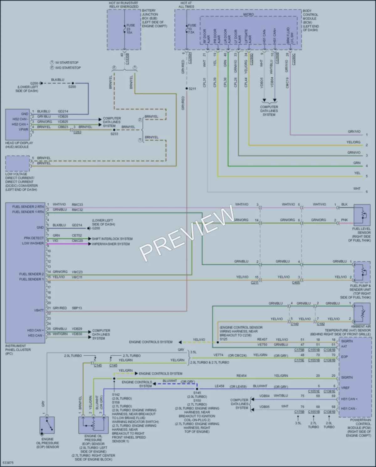2017 Ford Edge Instrument Cluster wiring diagram preview