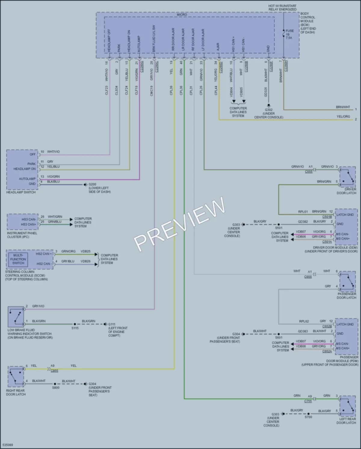 2017 Ford Edge Warning Systems wiring diagram preview