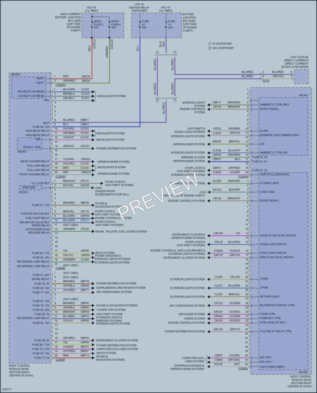 2017 Ford Escape Body Control Modules wiring diagram preview