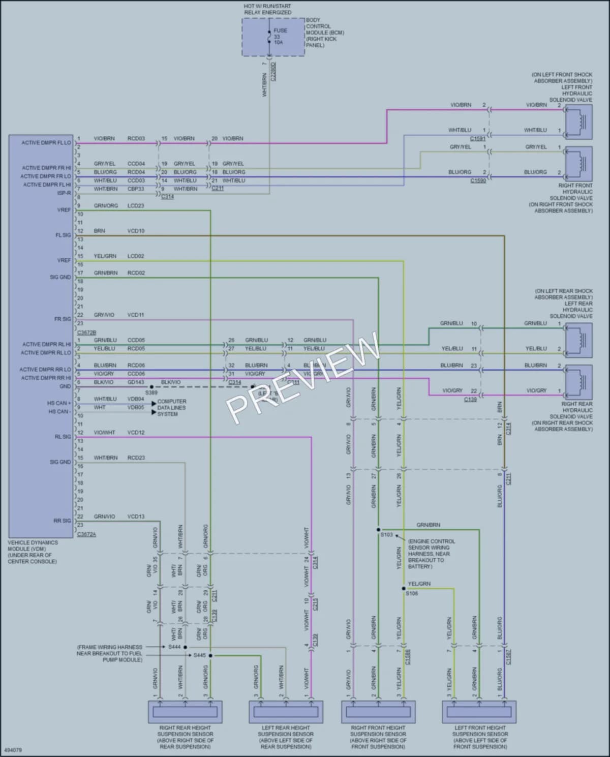 2017 Ford ExpeditionEL Electronic Suspension wiring diagram preview
