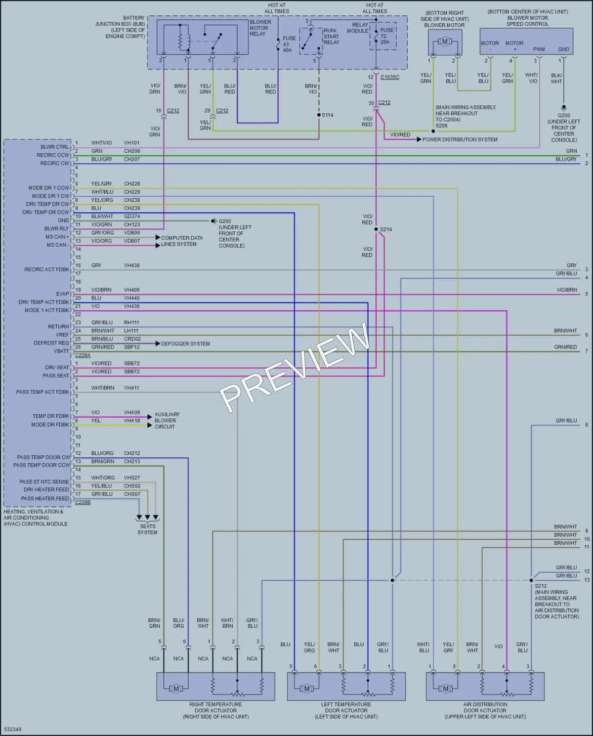 2017 Ford Explorer Air Conditioning wiring diagram preview