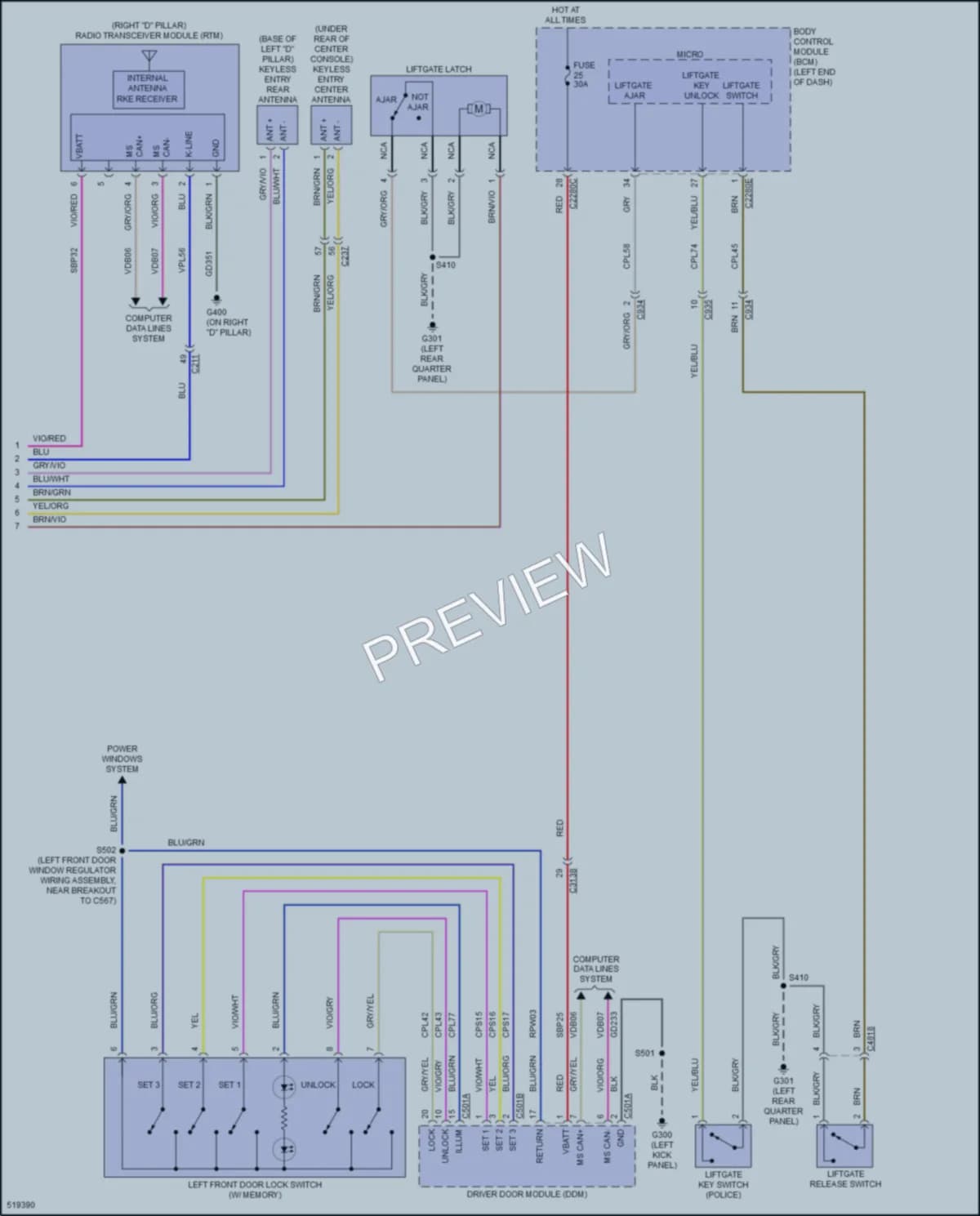 2017 Ford Explorer Anti Theft wiring diagram preview