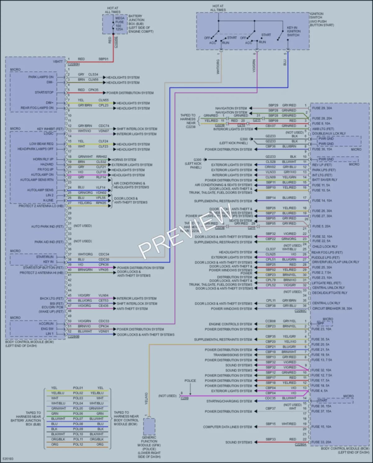 2017 Ford Explorer Body Control Modules wiring diagram preview