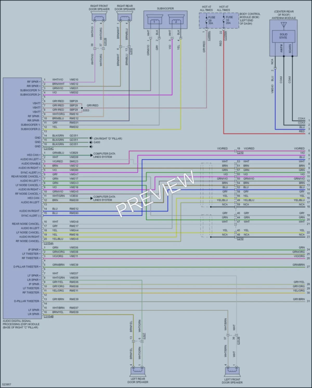 2017 Ford Explorer Radio wiring diagram preview