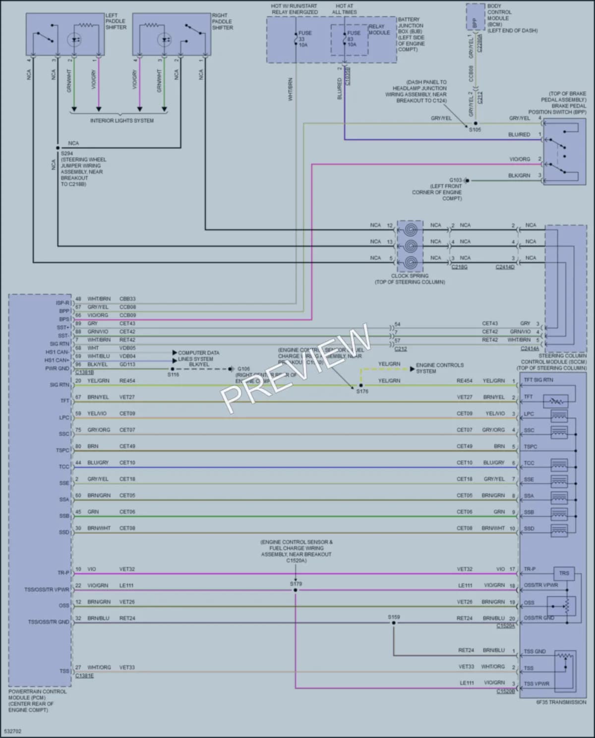 2017 Ford Explorer Transmission wiring diagram preview