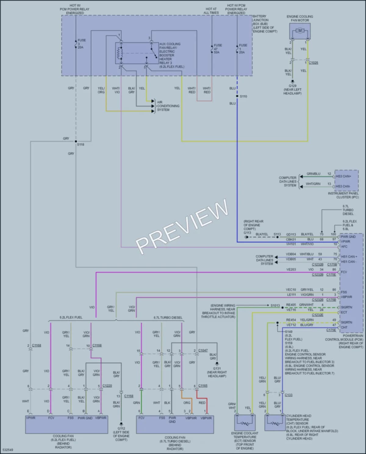 2017 Ford F450SuperDuty Cooling Fan wiring diagram preview