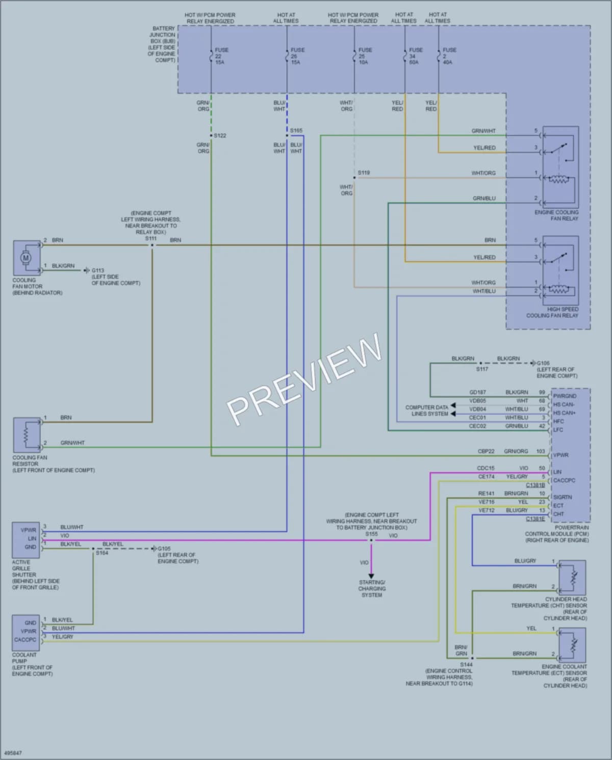 2017 Ford Fiesta Cooling Fan wiring diagram preview
