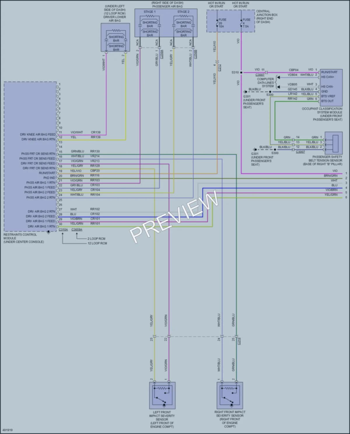 2017 Ford Fiesta Supplemental Restraints wiring diagram preview