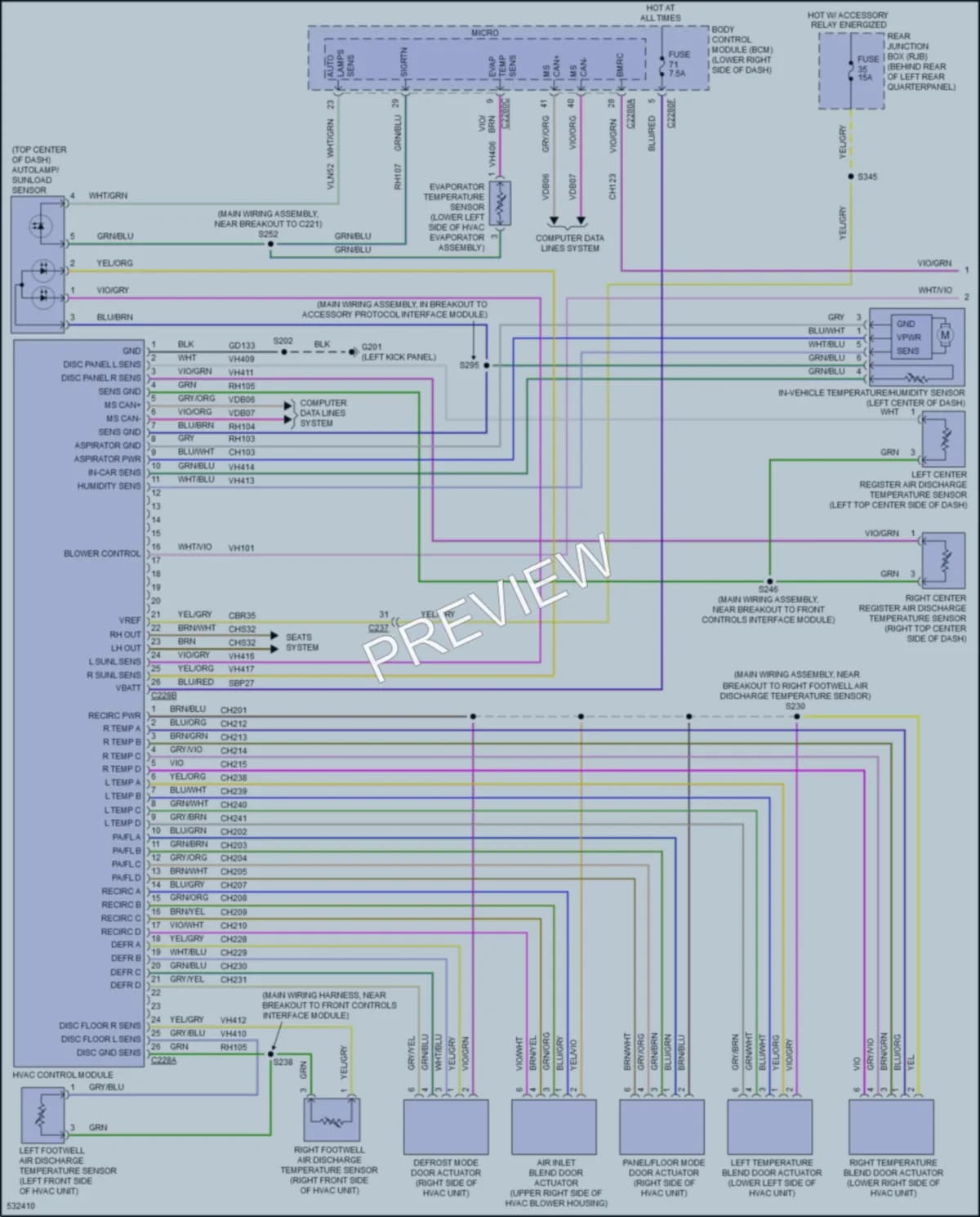 2017 Ford Focus Air Conditioning wiring diagram preview
