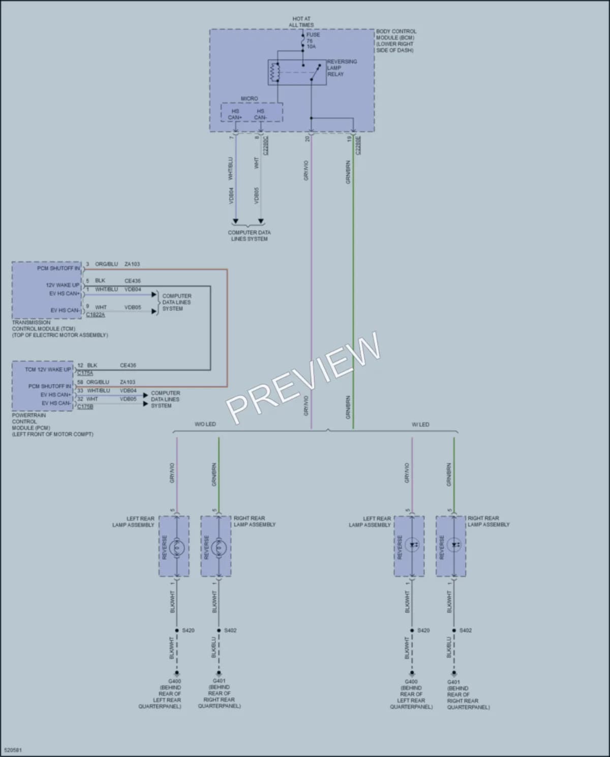 2017 Ford FocusElectric Exterior Lights wiring diagram preview