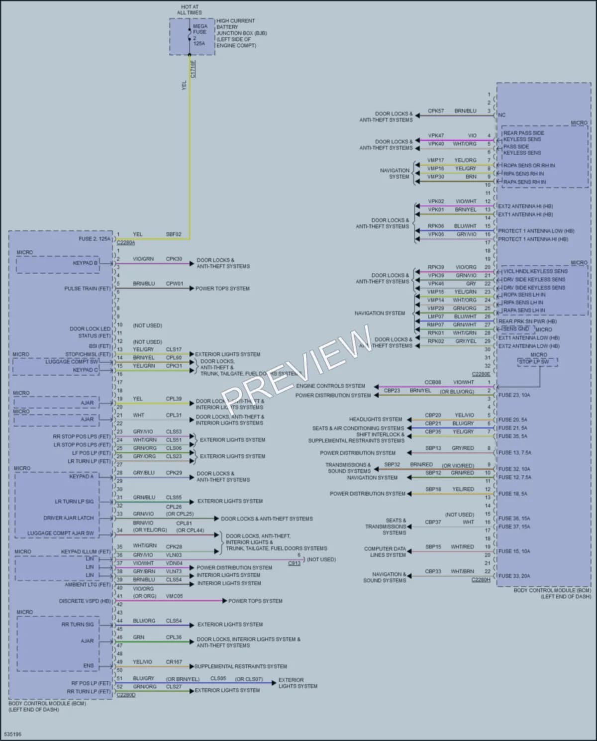 2017 Ford Fusion Body Control Modules wiring diagram preview