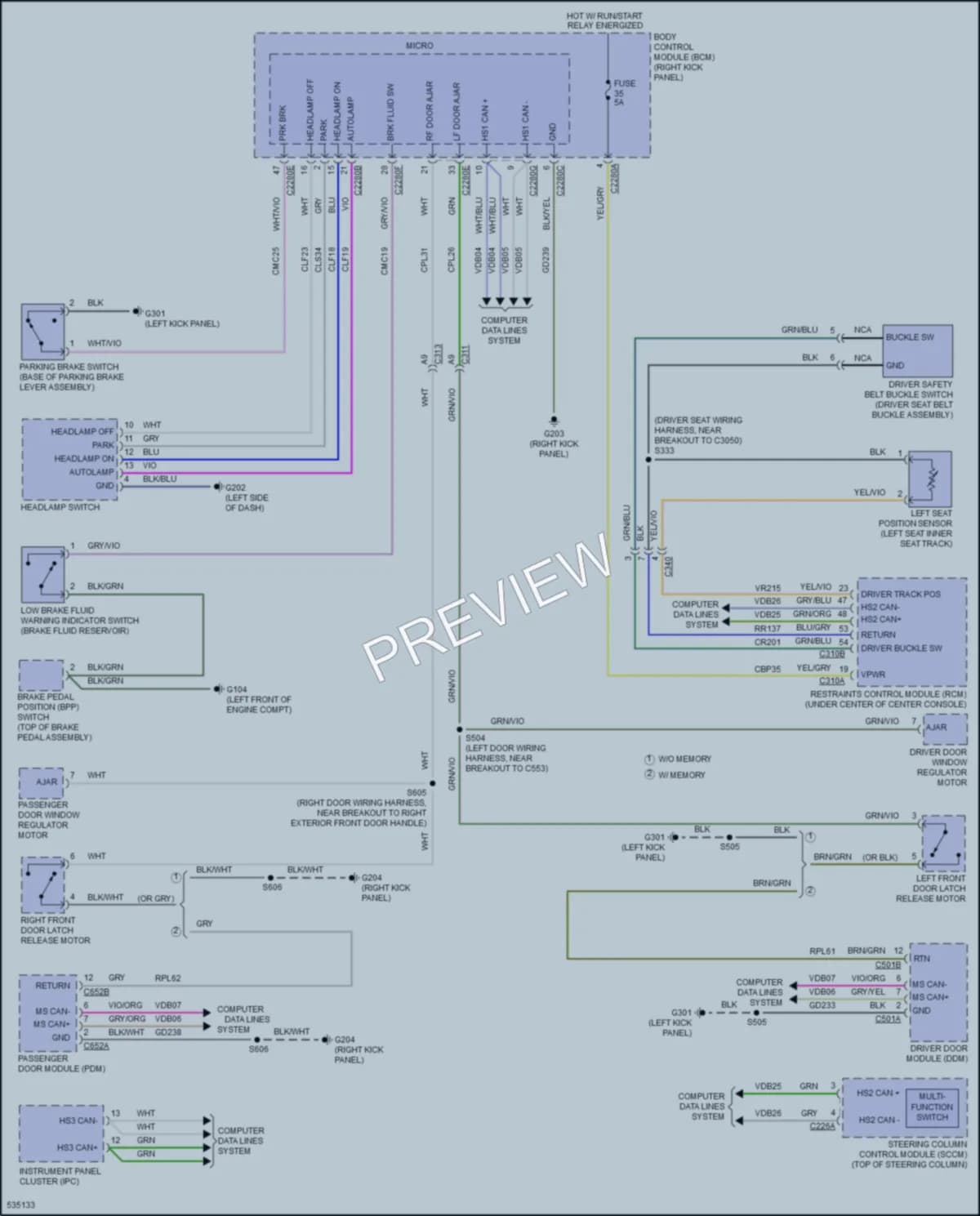 2017 Ford Mustang Warning Systems wiring diagram preview