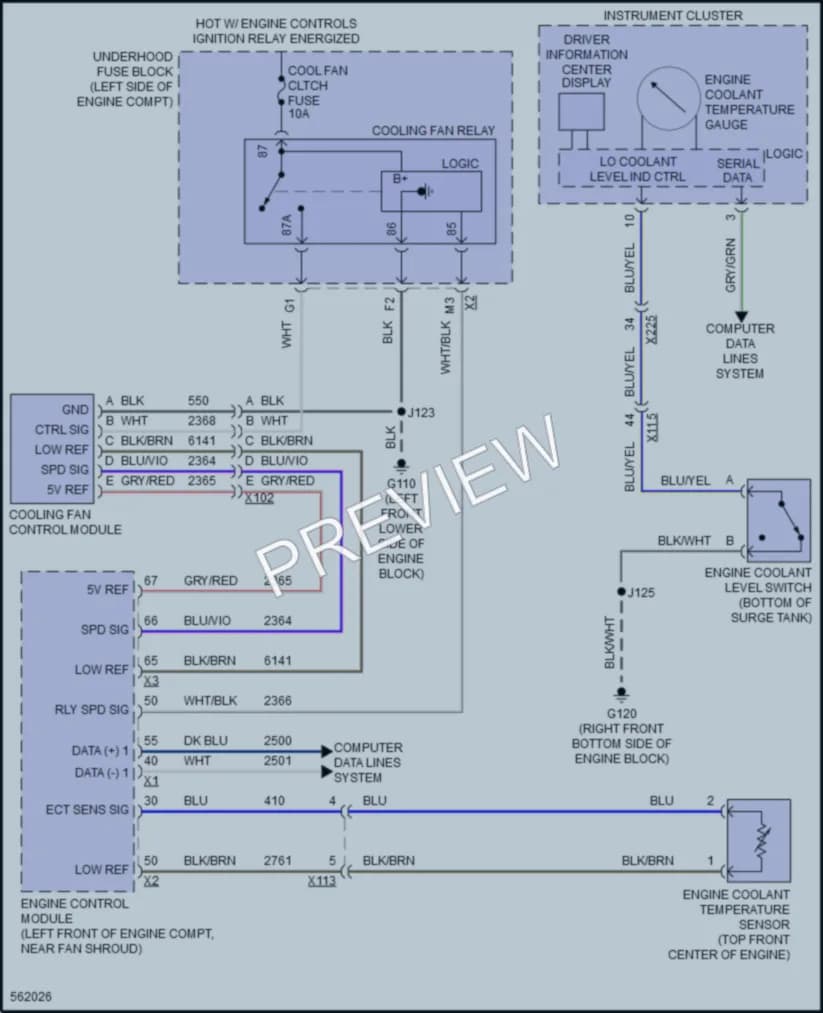 2017 GMC 2500HDSierraDenali Cooling Fan wiring diagram preview
