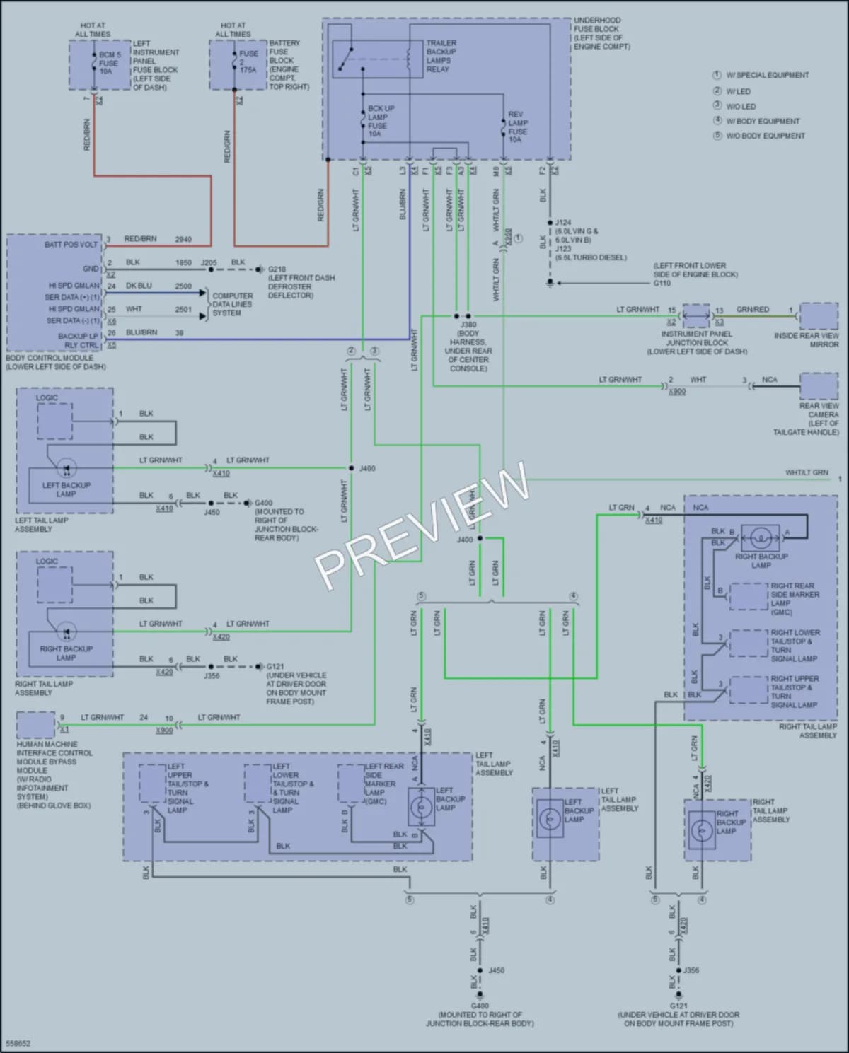2017 GMC 2500HDSierraDenali Exterior Lights wiring diagram preview