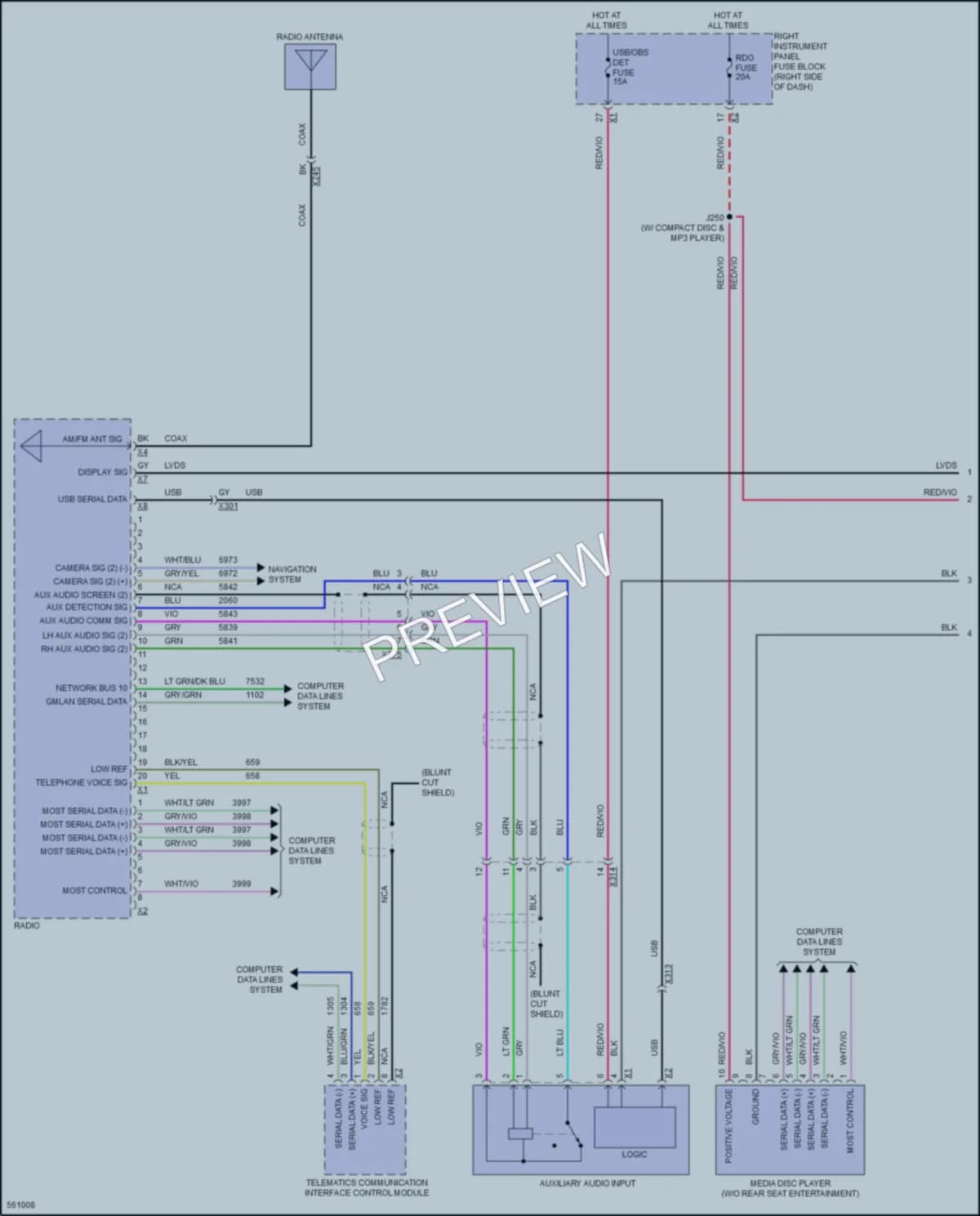2017 GMC 2500HDSierraDenali Radio wiring diagram preview