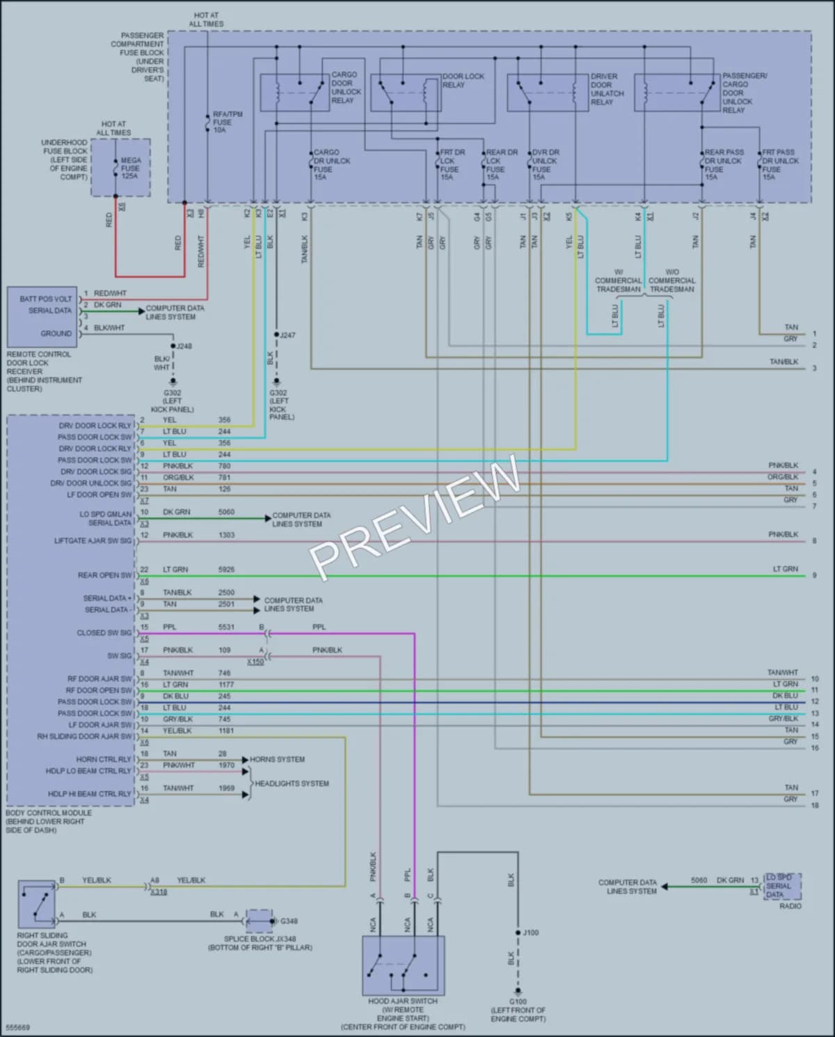 2017 GMC 2500Savana Anti Theft wiring diagram preview