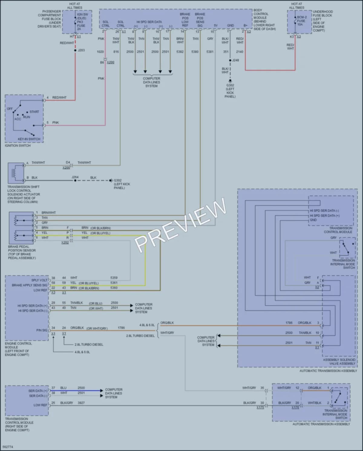 2017 GMC 2500Savana Shift Interlock wiring diagram preview