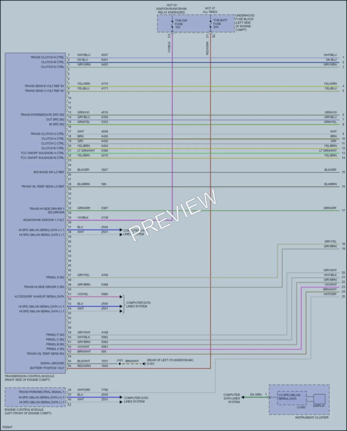 2017 GMC 2500Savana Transmission wiring diagram preview