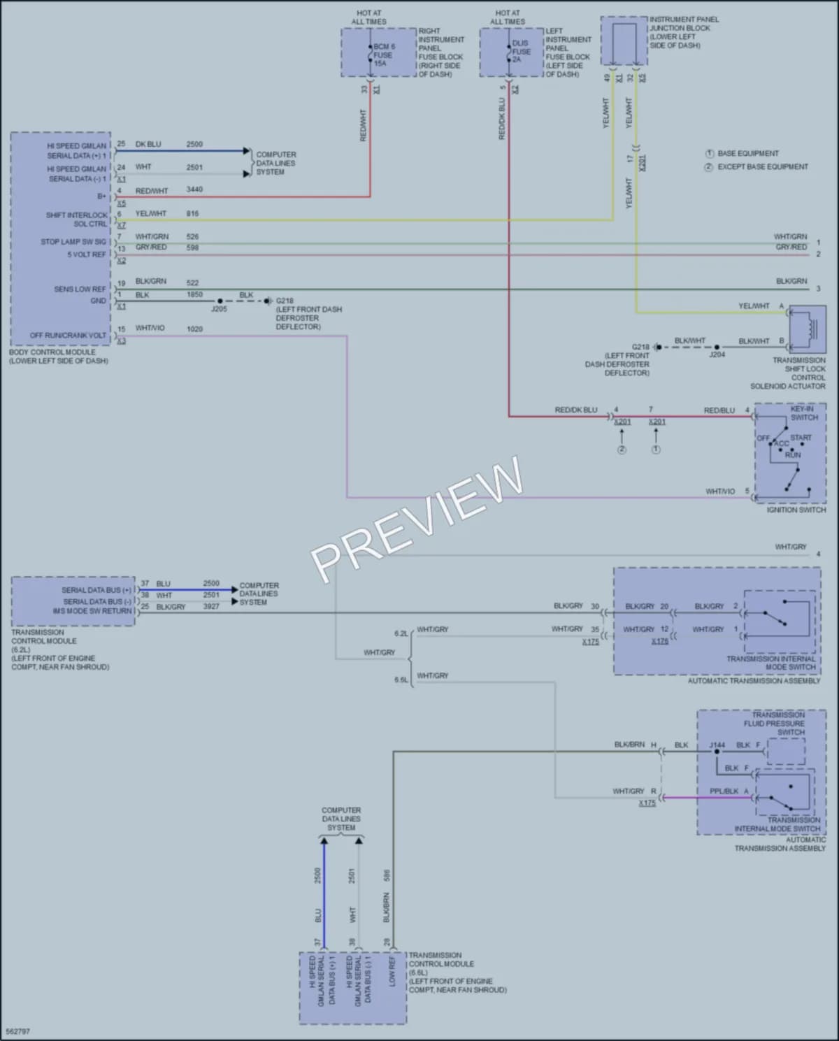 2017 GMC 3500HDSierra Shift Interlock wiring diagram preview