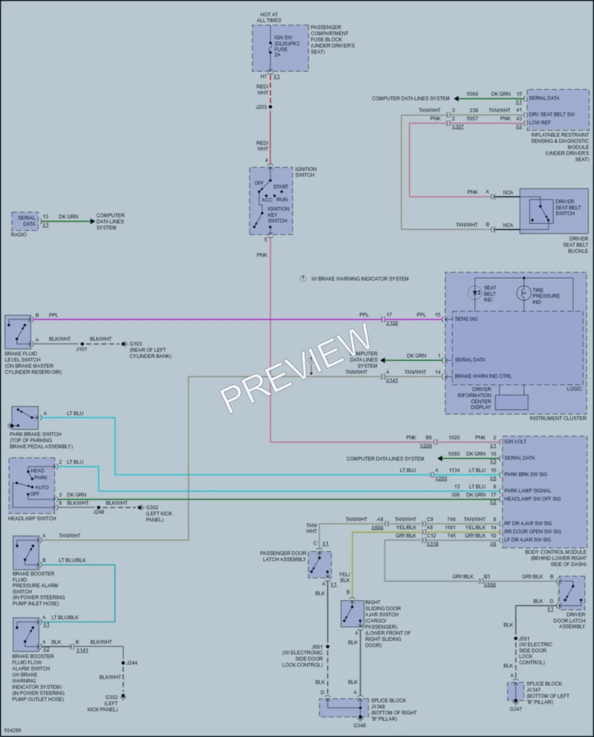 2017 GMC 3500Savana Warning Systems wiring diagram preview