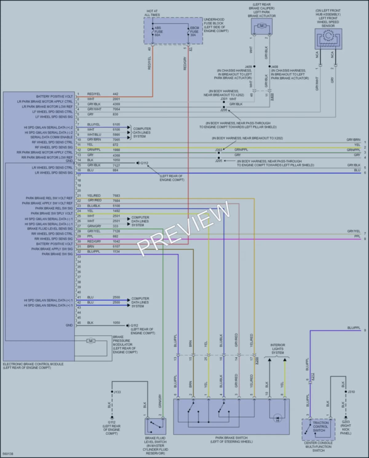 2017 GMC Acadia Anti Lock Brakes wiring diagram preview